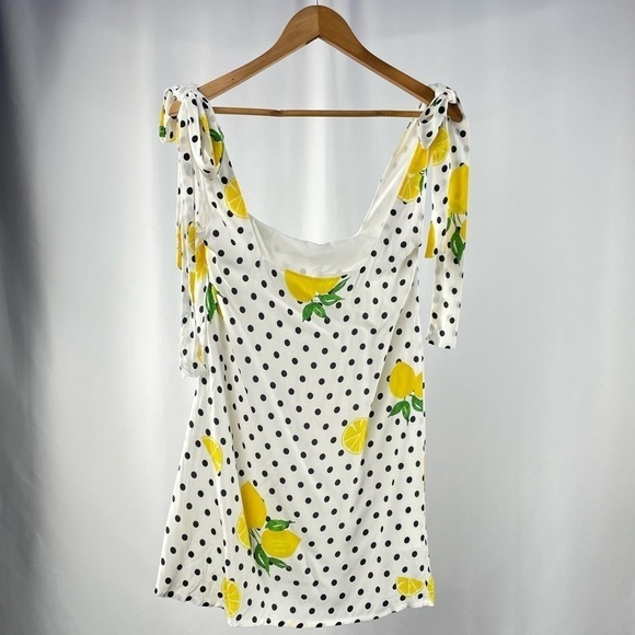 Lovers + Friends Jen Mini Dress‎ in Polka Dot Lemon Size Extra Small - Picture 3 of 8